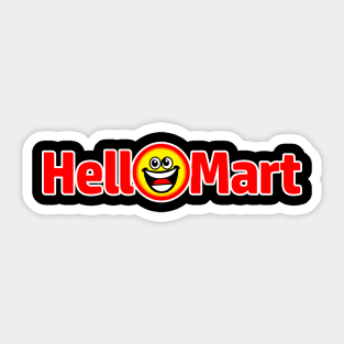 HelloMart Smiley Face Logo Sticker